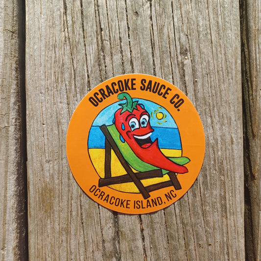Ocracoke Sauce Company Logo Sticker